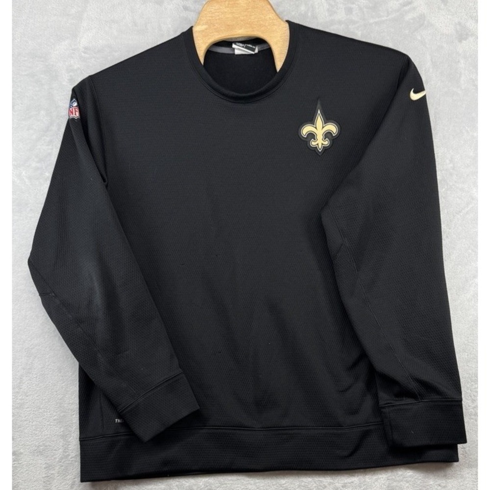 Nike Therma-Fit New Orleans Saints Team Issued LS Training Shirt Men's 2XL READ